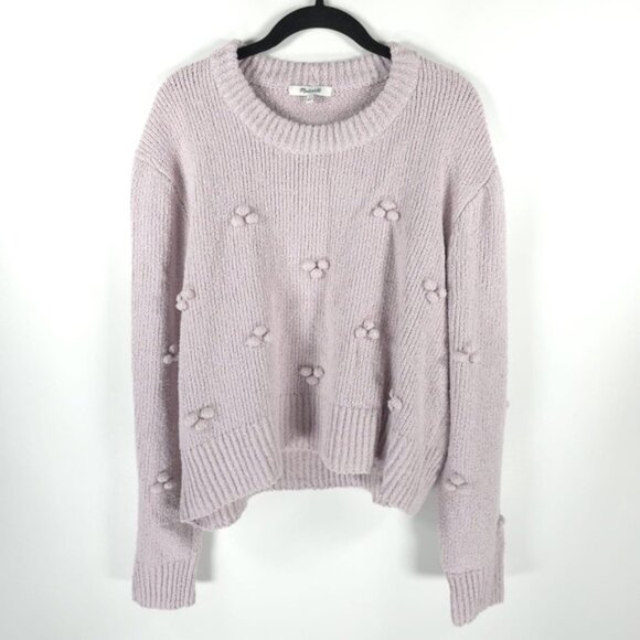 NWT MADEWELL Dotted Bobble Pullover Knit Sweater Pale Lilac Style AG595 Sz XL - Picture 2 of 12